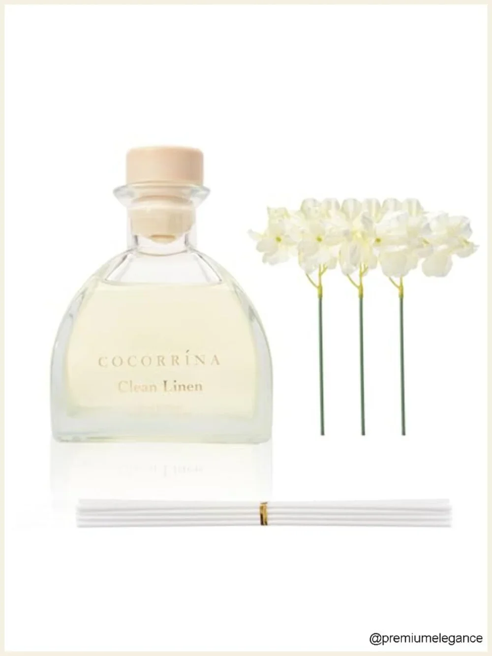 Reed Diffuser 8.5 Oz Clean Linen with 8 Sticks Home Bathroom Shelf Decor